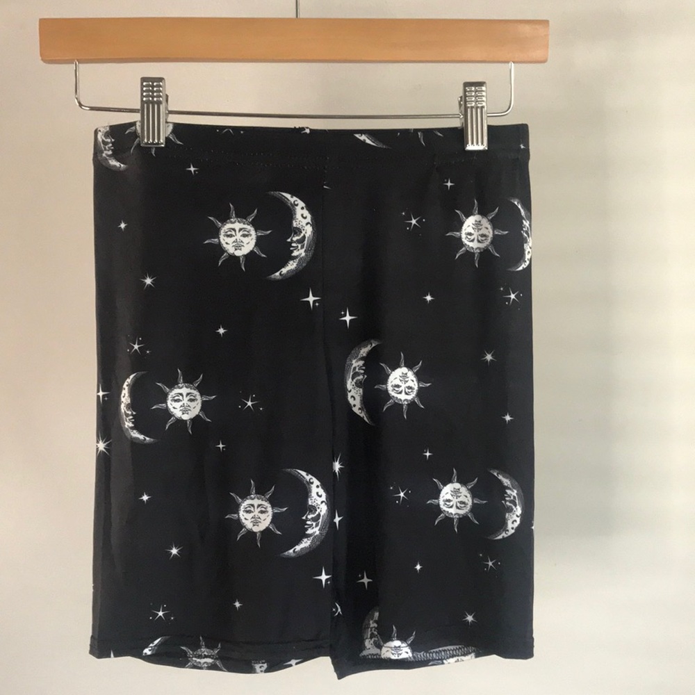 Moon and sun bike shorts